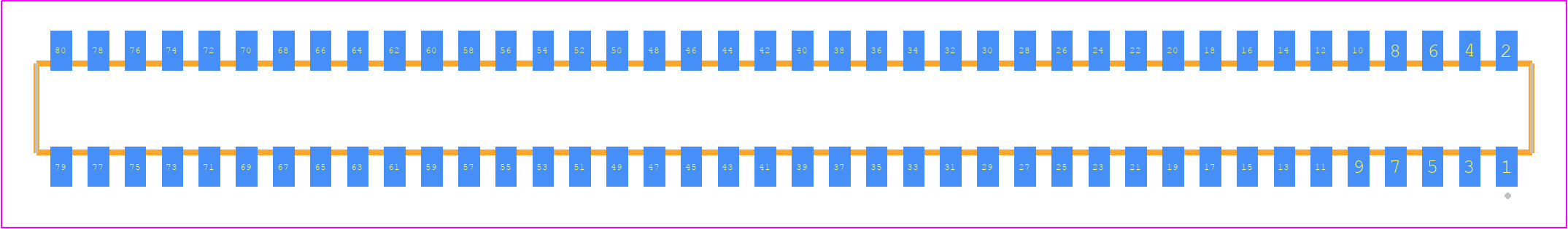 CLP-140-02-F-DH-TR - SAMTEC PCB footprint - Other - Other - CLP-140-02-YYY-DH-TR