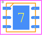 LD39100PU18RY - STMicroelectronics PCB footprint - Small Outline No-lead - Small Outline No-lead - DFN6 (3x3) package outline-A