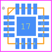 PM8903TR - STMicroelectronics PCB footprint - Quad Flat No-Lead - Quad Flat No-Lead - VFQFPN16 3 x 3 x 1.0 mm