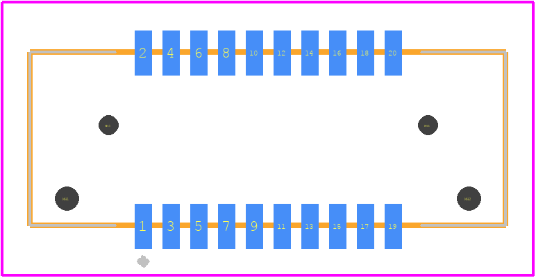 T1M-10-GF-DV-K - SAMTEC PCB footprint - Other - Other - T1M-10-GF-DV-K-2