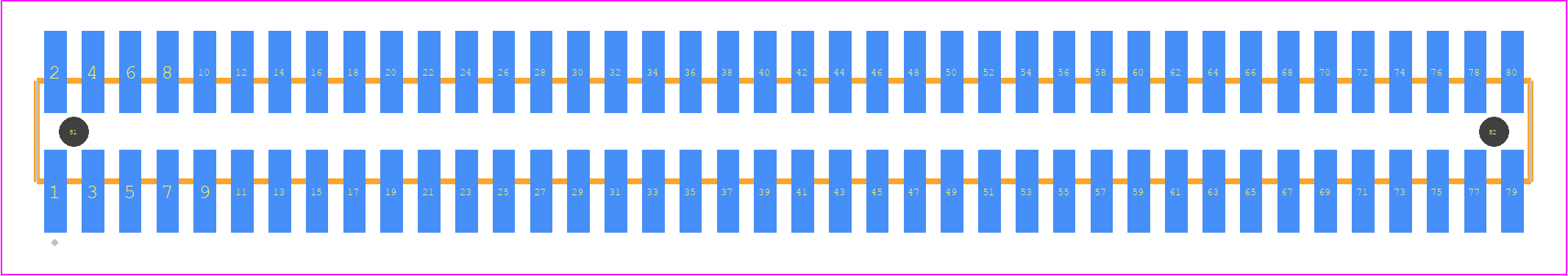 FTSH-140-01-LTL-DV-A-TR - SAMTEC PCB footprint - Other - Other - FTSH-140-XX-YYY-DV-A-TR