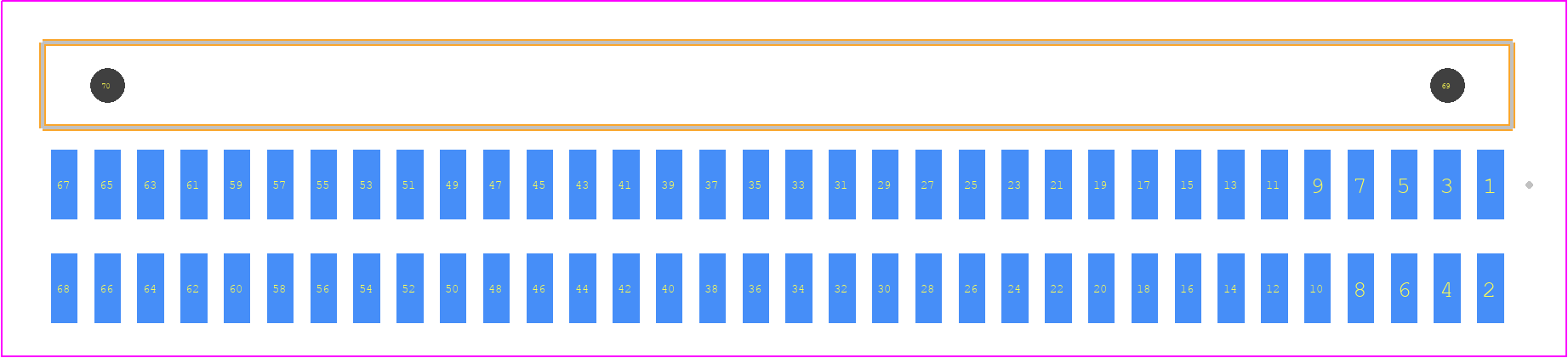 FTSH-134-01-STL-DH-A - SAMTEC PCB footprint - Other - Other - FTSH-134-XX-YYY-DH-A