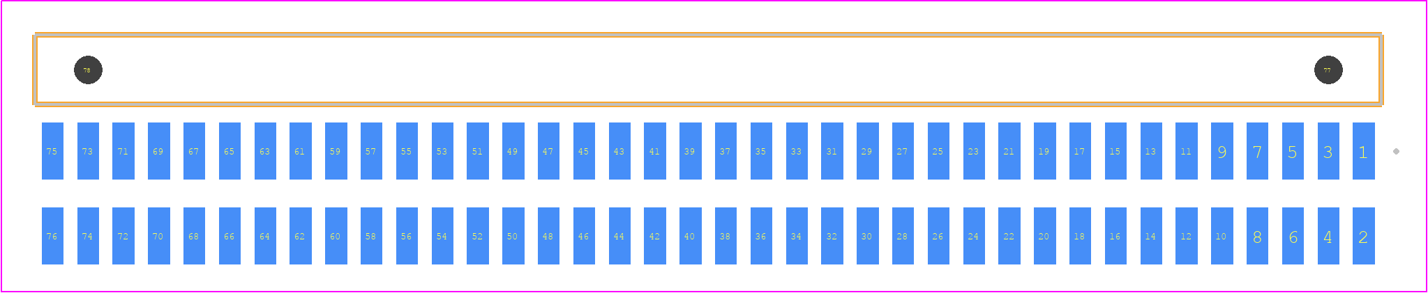 FTSH-138-01-LM-DH-A - SAMTEC PCB footprint - Other - Other - FTSH-138-XX-YYY-DH-A
