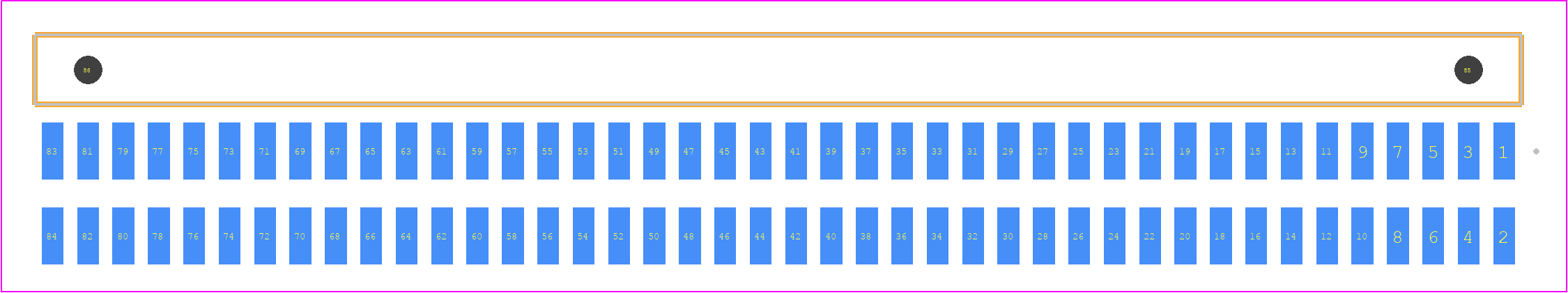 FTSH-142-02-F-DH-A - SAMTEC PCB footprint - Other - Other - FTSH-142-XX-YYY-DH-A