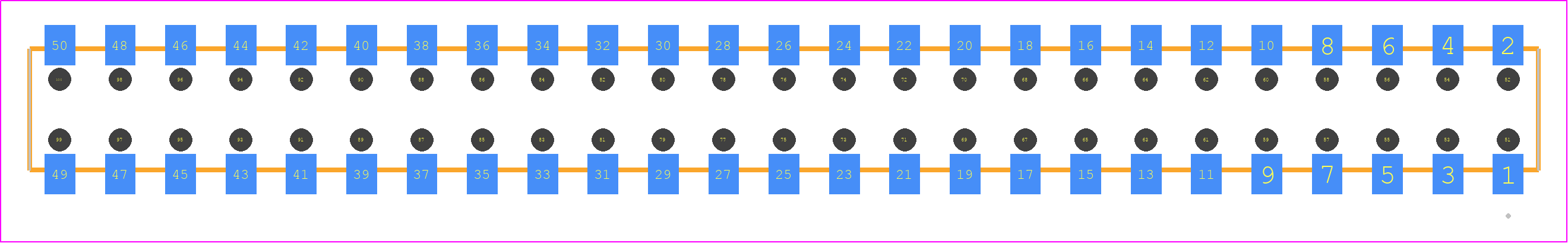 HLE-125-02-STL-DV-BE-K-TR - SAMTEC PCB footprint - Other - Other - HLE-125-02-XXX-DV-BE-K-TR