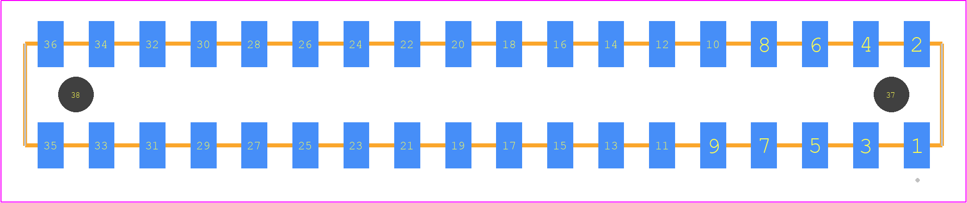 HLE-118-02-STL-DV-A - SAMTEC PCB footprint - Other - Other - HLE-118-02-XXX-DV-A