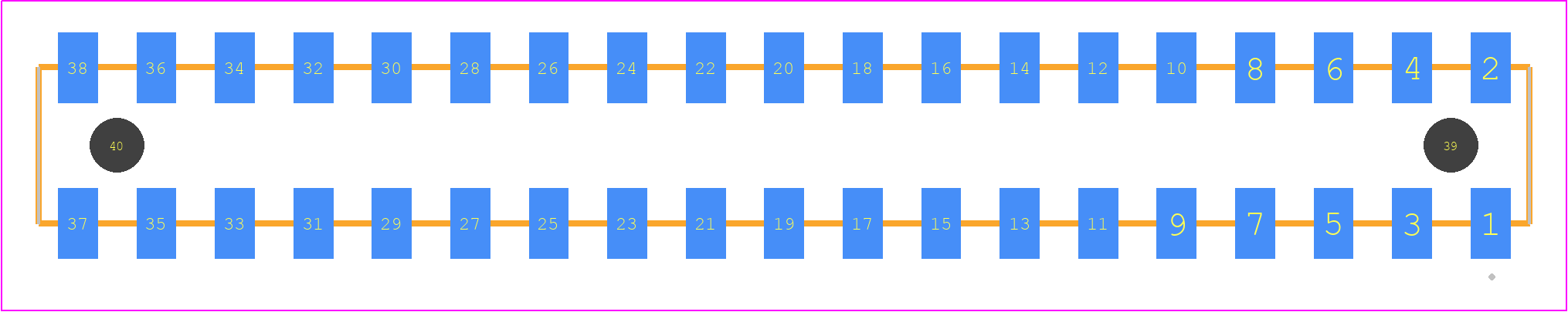 HLE-119-02-L-DV-A - SAMTEC PCB footprint - Other - Other - HLE-119-02-XXX-DV-A