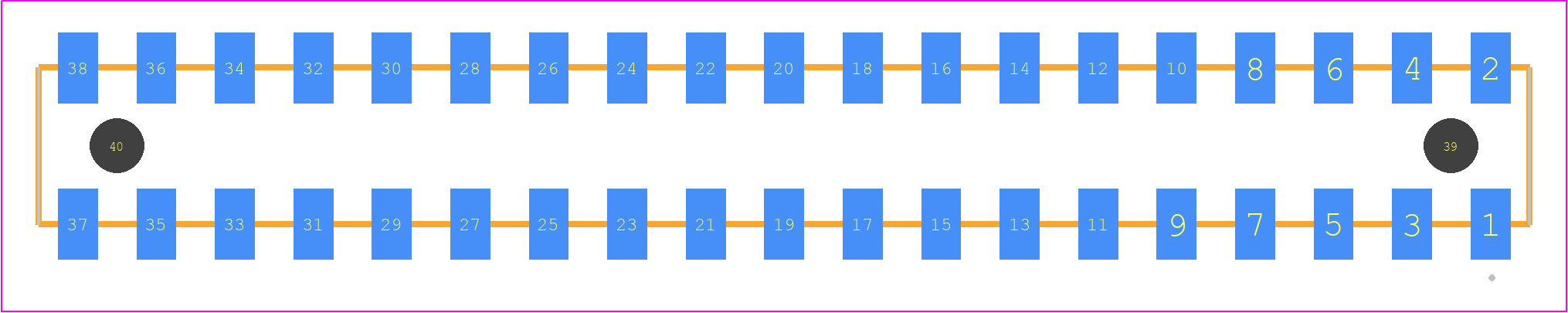 HLE-119-02-STL-DV-A - SAMTEC PCB footprint - Other - Other - HLE-119-02-XXX-DV-A