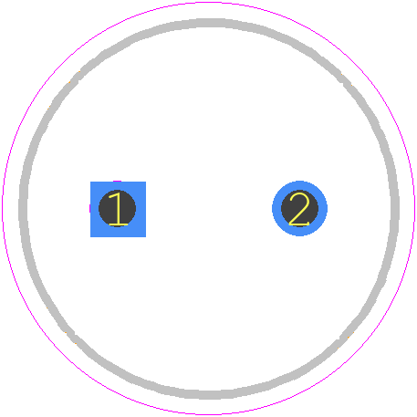UBT1V101MPD - Nichicon PCB footprint - Capacitor, Polarized Radial Diameter - Capacitor, Polarized Radial Diameter - UBT (10 x 12.5)