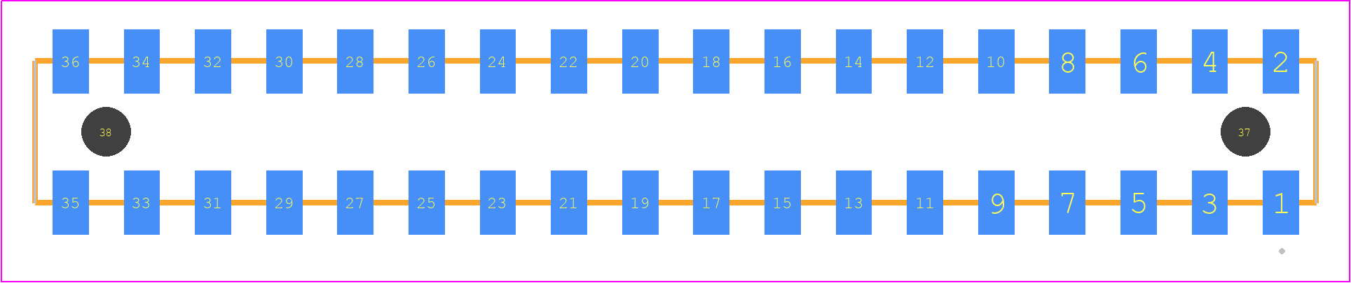 HLE-118-02-S-DV-A-K-TR - SAMTEC PCB footprint - Other - Other - HLE-118-02-XXX-DV-A-K-TR