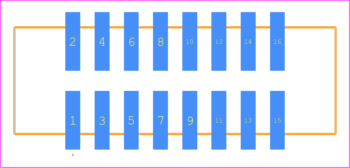 HTST-108-01-FM-DV - SAMTEC PCB footprint - Other - Other - HTST-108-01-YY-DV