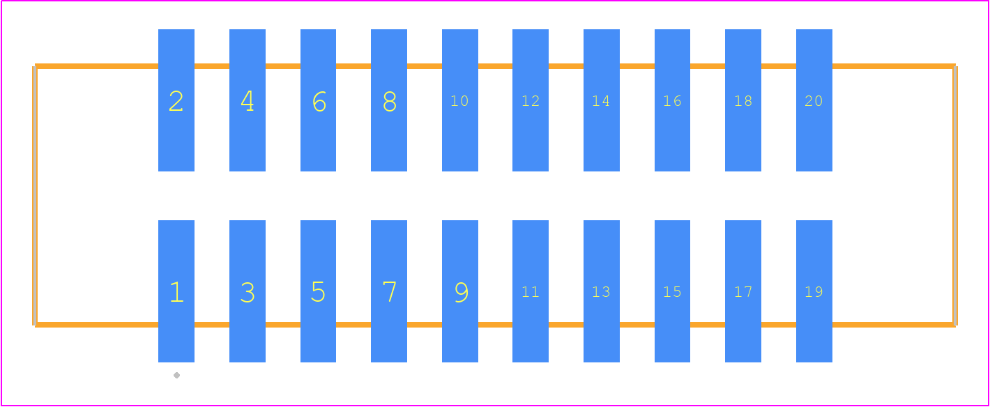 HTST-110-01-H-DV-P-TR - SAMTEC PCB footprint - Other - Other - HTST-110-01-YY-DV-P-TR