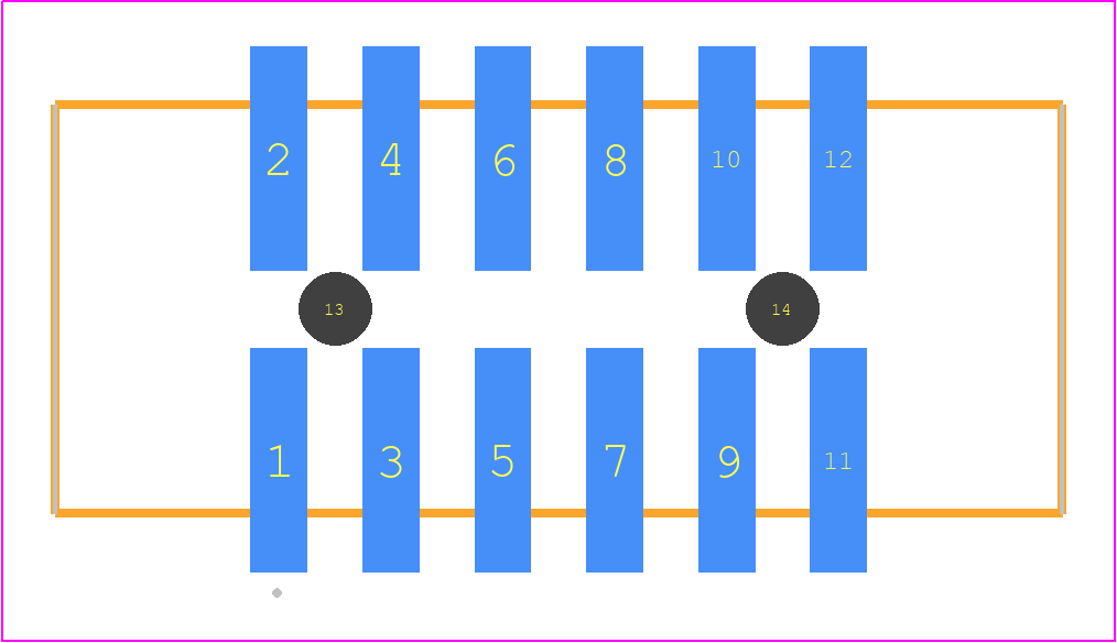 HTST-106-01-LM-DV-A - SAMTEC PCB footprint - Other - Other - HTST-106-01-XX-DV-A