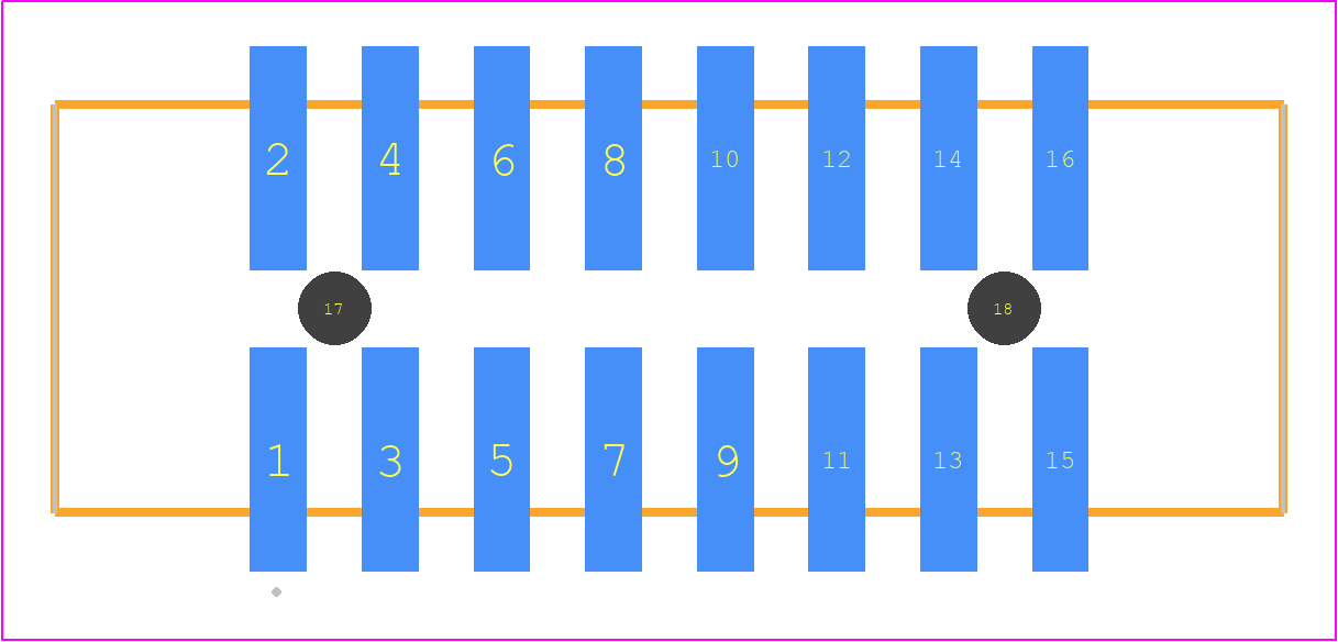 HTST-108-01-S-DV-A - SAMTEC PCB footprint - Other - Other - HTST-108-01-XX-DV-A