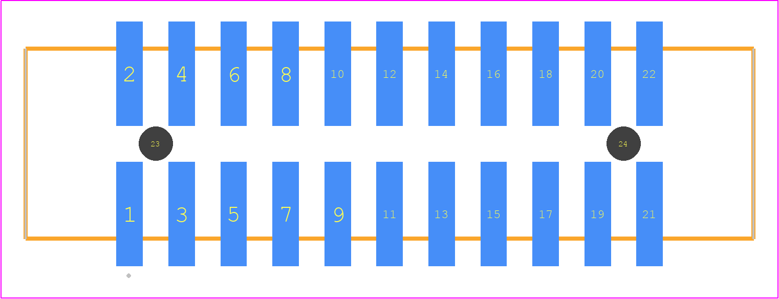 HTST-111-01-H-DV-A - SAMTEC PCB footprint - Other - Other - HTST-111-01-XX-DV-A