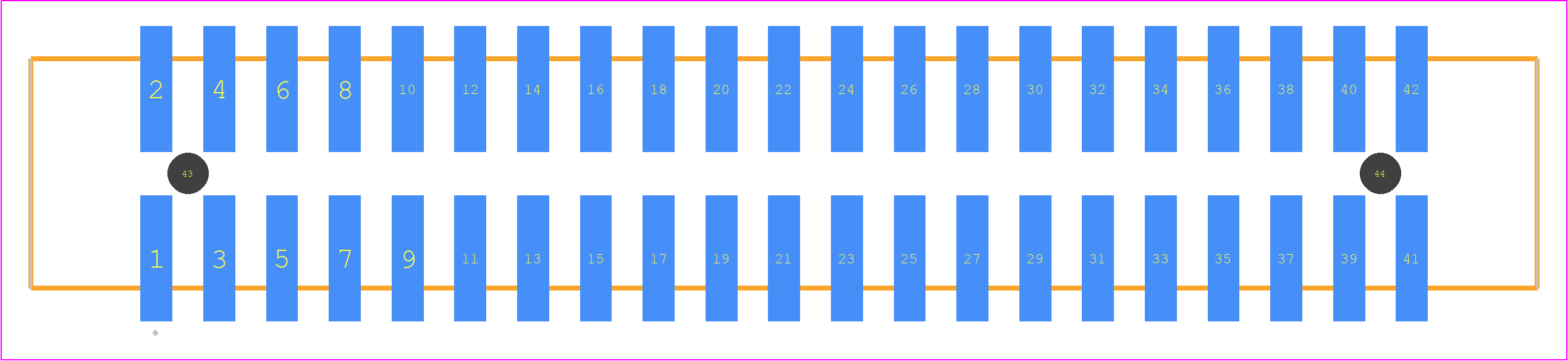 HTST-121-01-FM-DV-A - SAMTEC PCB footprint - Other - Other - HTST-121-01-XX-DV-A