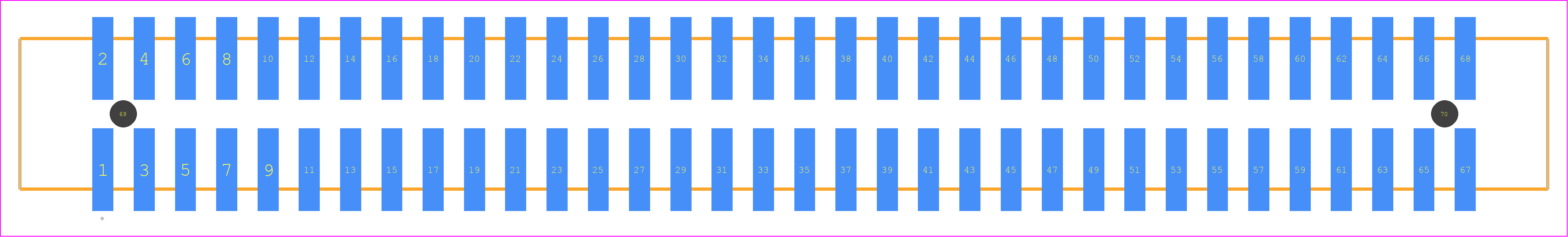 HTST-134-01-L-DV-A - SAMTEC PCB footprint - Other - Other - HTST-134-01-XX-DV-A