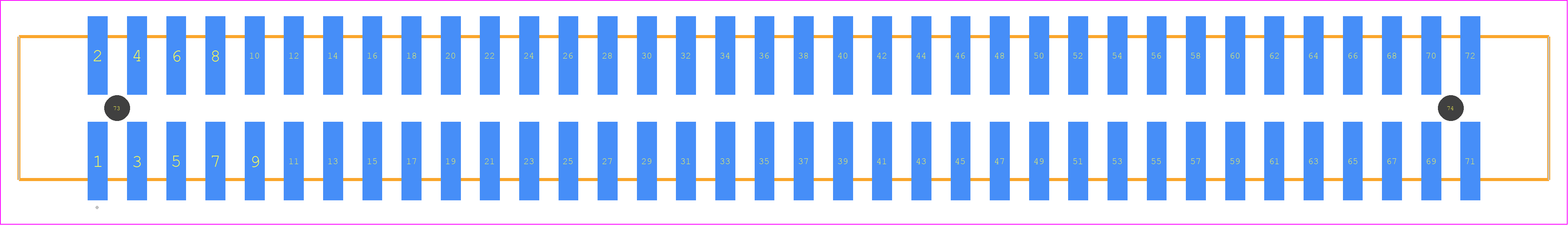 HTST-136-01-S-DV-A - SAMTEC PCB footprint - Other - Other - HTST-136-01-XX-DV-A