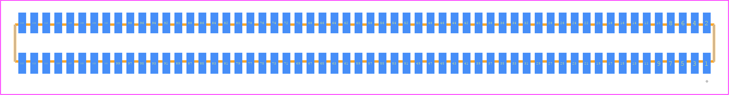 MLE-158-01-G-DV - SAMTEC PCB footprint - Other - Other - MLE-158-01-G-DV