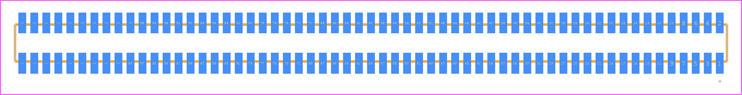 MLE-159-01-G-DV-K-TR - SAMTEC PCB footprint - Other - Other - MLE-159-01-G-DV-K-TR