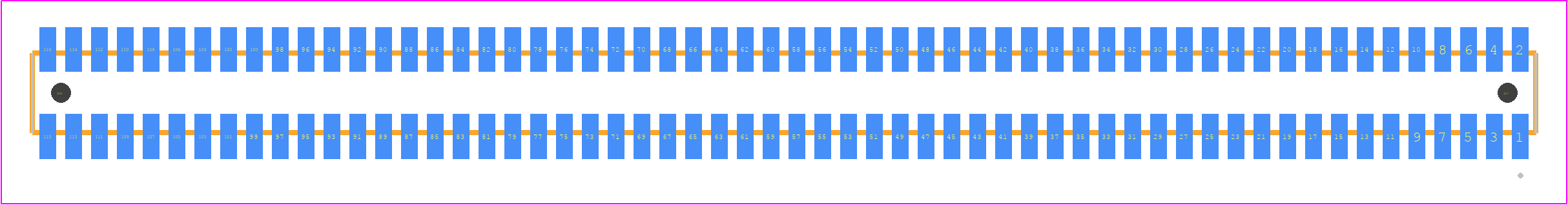 MLE-158-01-G-DV-A - SAMTEC PCB footprint - Other - Other - MLE-158-01-G-DV-A