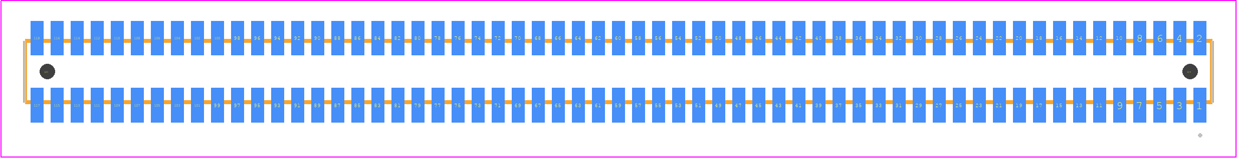 MLE-159-01-G-DV-A-TR - SAMTEC PCB footprint - Other - Other - MLE-159-01-G-DV-A-TR