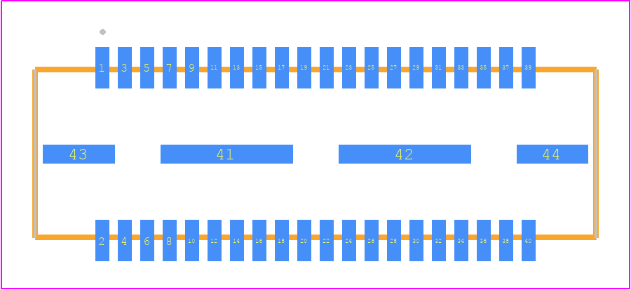 QTE-020-03-STL-D - SAMTEC PCB footprint - Other - Other - QTE-020-XX-YYY-D