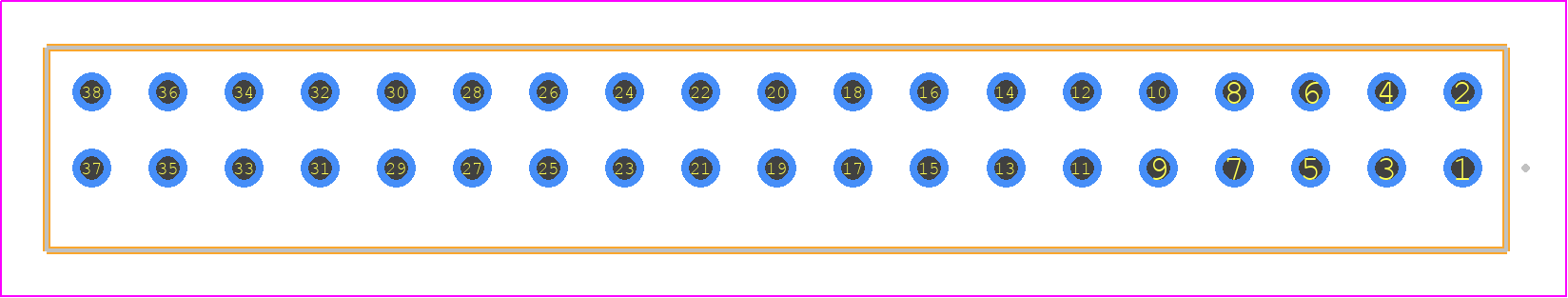 S2M-119-01-S-D - SAMTEC PCB footprint - Other - Other - S2M-119-01-Y-D
