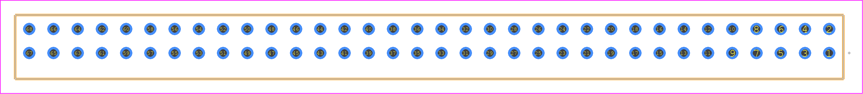 S2M-134-01-S-D - SAMTEC PCB footprint - Other - Other - S2M-134-01-Y-D
