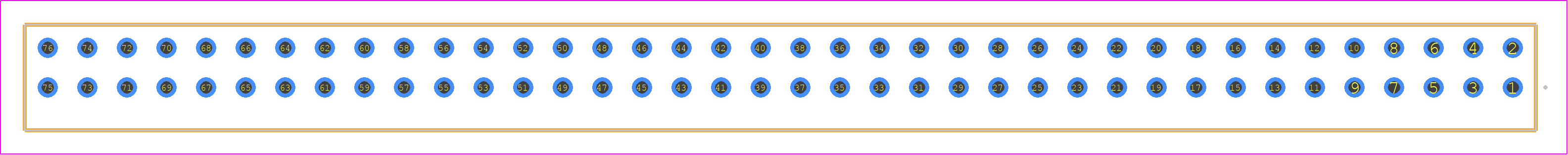 S2M-138-01-S-D - SAMTEC PCB footprint - Other - Other - S2M-138-01-Y-D