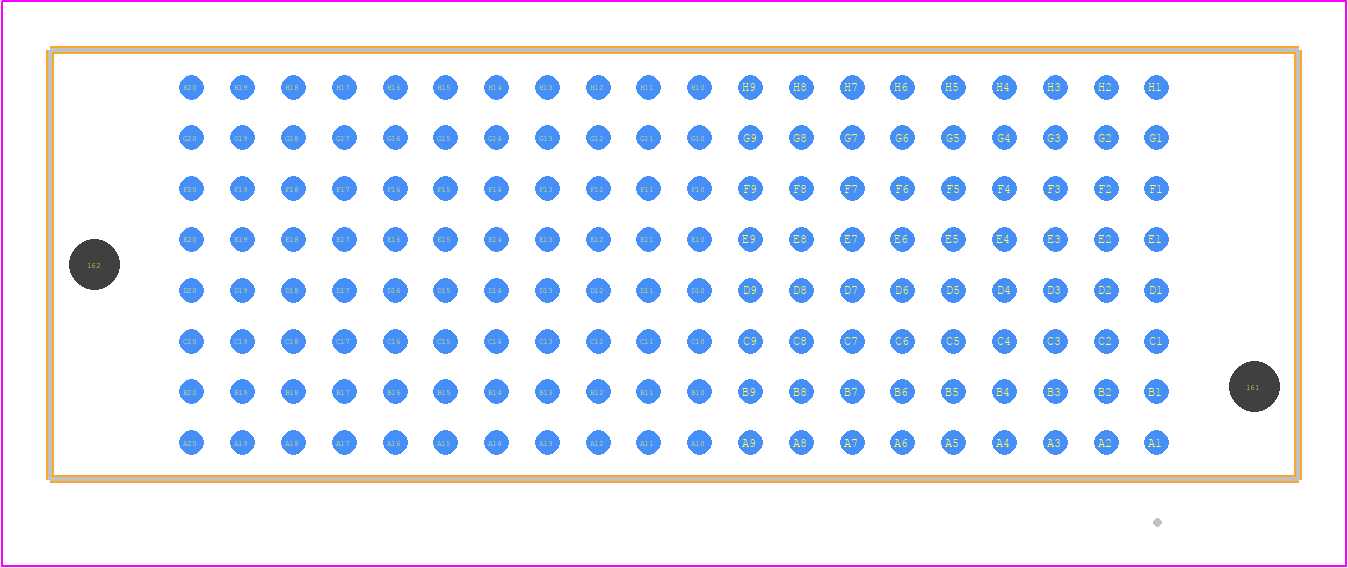 SEAF-20-05.0-L-08-1-A-K-TR - SAMTEC PCB footprint - Other - Other - SEAF-20-YY.Y-XXX-08-1-A-K-TR