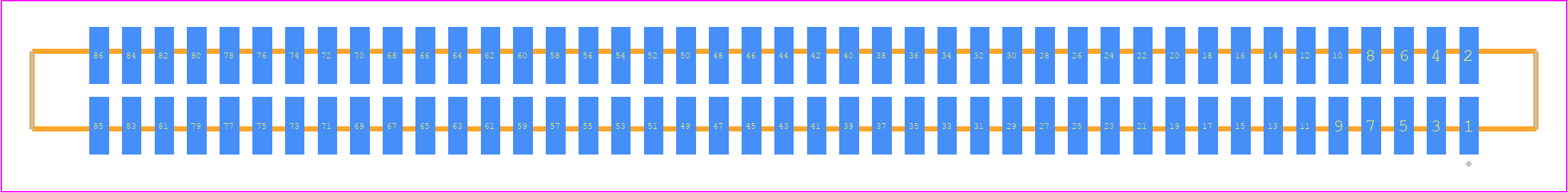 SFM-143-L2-S-D - SAMTEC PCB footprint - Other - Other - SFM-143-YY-ZZ-D