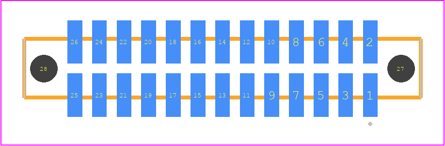 SFM-113-T2-FM-D-A - SAMTEC PCB footprint - Other - Other - SFM-113-YY-ZZZ-D-A