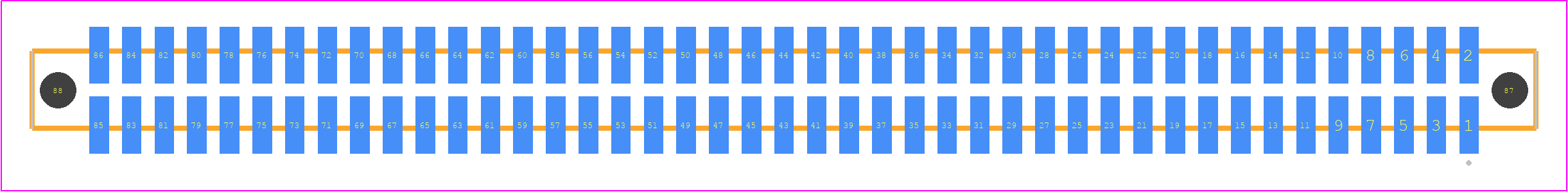SFM-143-02-LM-D-A - SAMTEC PCB footprint - Other - Other - SFM-143-YY-ZZZ-D-A