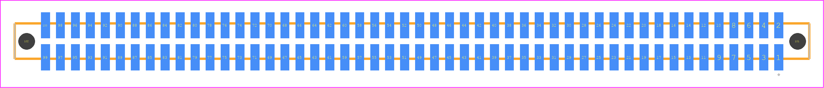 SFM-150-T2-LM-D-A - SAMTEC PCB footprint - Other - Other - SFM-150-YY-ZZZ-D-A