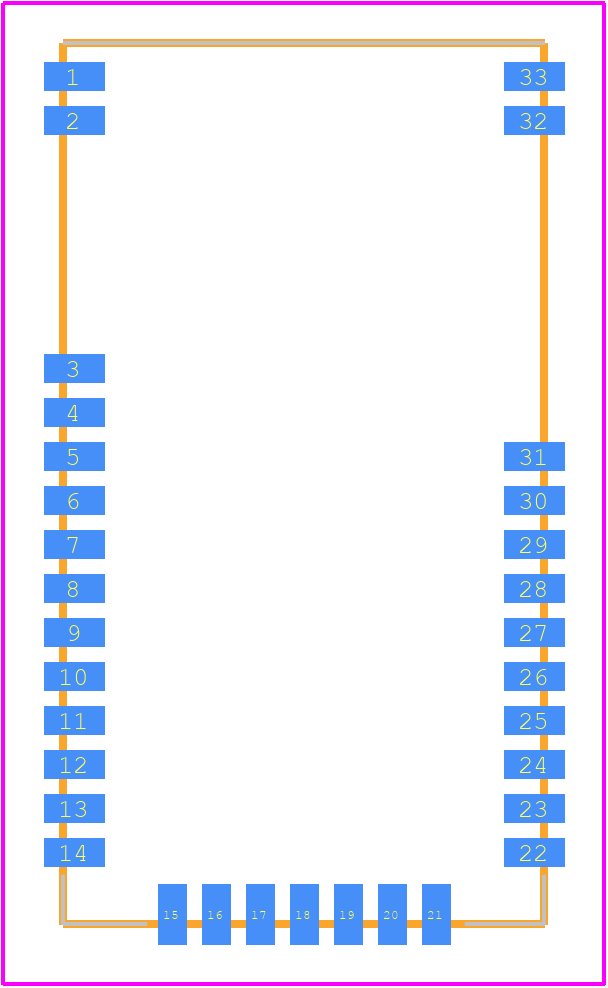 RN4870-I/RM130 - Microchip PCB footprint - Other - Other - RN4870