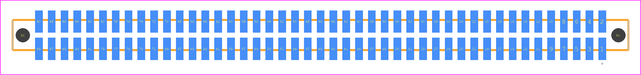 SFM-145-T2-STL-D-A-P - SAMTEC PCB footprint - Other - Other - SFM-145-YY-ZZZ-D-A-P