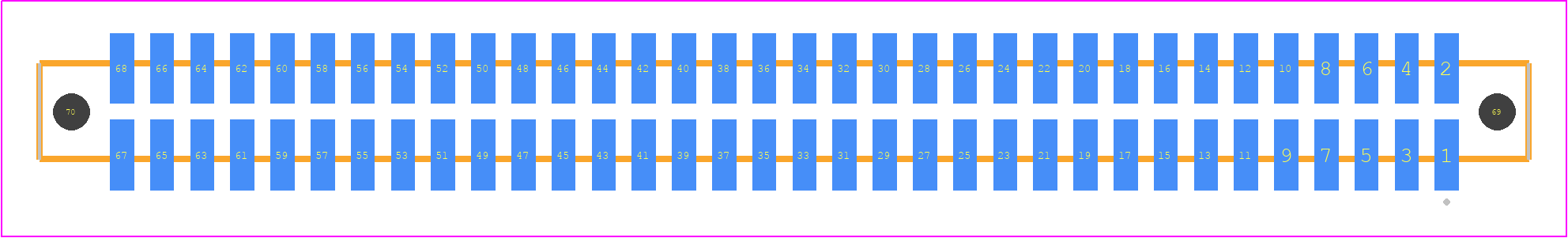 SFM-134-T2-L-D-LC - SAMTEC PCB footprint - Other - Other - SFM-134-YY-ZZZ-D-LC