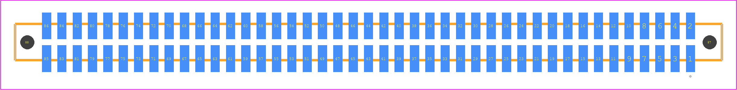 SFM-143-L2-S-D-LC - SAMTEC PCB footprint - Other - Other - SFM-143-YY-ZZZ-D-LC