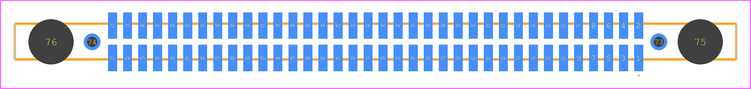 SFM-136-02-LM-D-DS - SAMTEC PCB footprint - Other - Other - SFM-136-02-ZZZ-D-DS