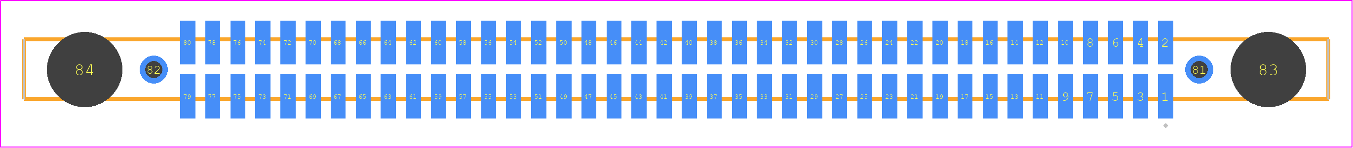 SFM-140-02-S-D-DS - SAMTEC PCB footprint - Other - Other - SFM-140-02-ZZZ-D-DS