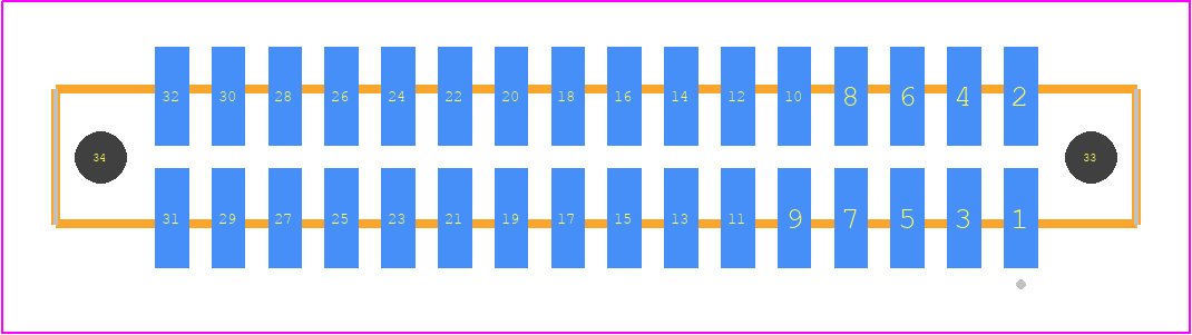 SFM-116-T2-F-D-LC-TR - SAMTEC PCB footprint - Other - Other - SFM-116-YY-ZZZ-D-LC-TR