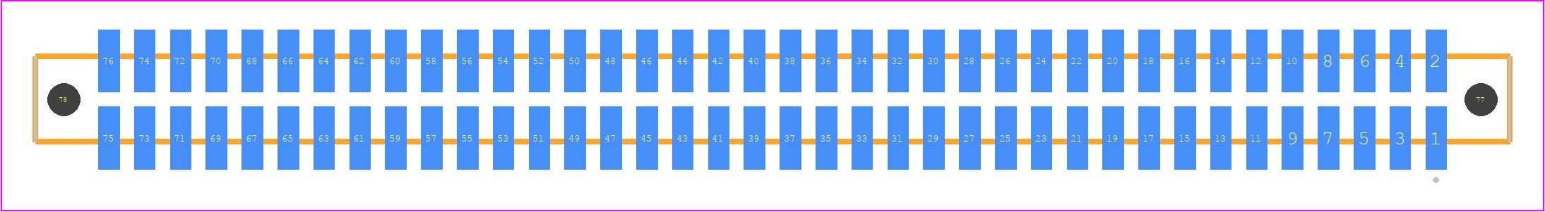 SFM-138-T2-F-D-LC-TR - SAMTEC PCB footprint - Other - Other - SFM-138-YY-ZZZ-D-LC-TR