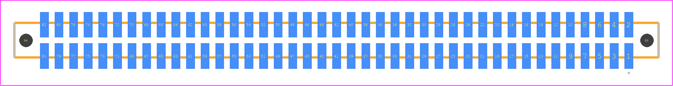 SFM-141-T2-L-D-LC-TR - SAMTEC PCB footprint - Other - Other - SFM-141-YY-ZZZ-D-LC-TR