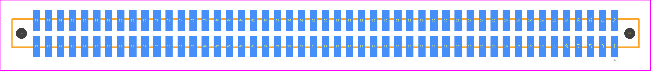 SFM-149-T2-STL-D-LC-TR - SAMTEC PCB footprint - Other - Other - SFM-149-YY-ZZZ-D-LC-TR