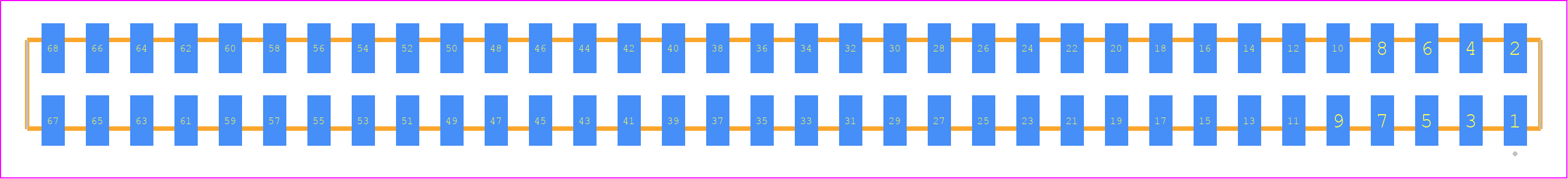 SQW-134-01-LM-D-VS-K - SAMTEC PCB footprint - Other - Other - SQW-134-01-XXX-D-VS-K