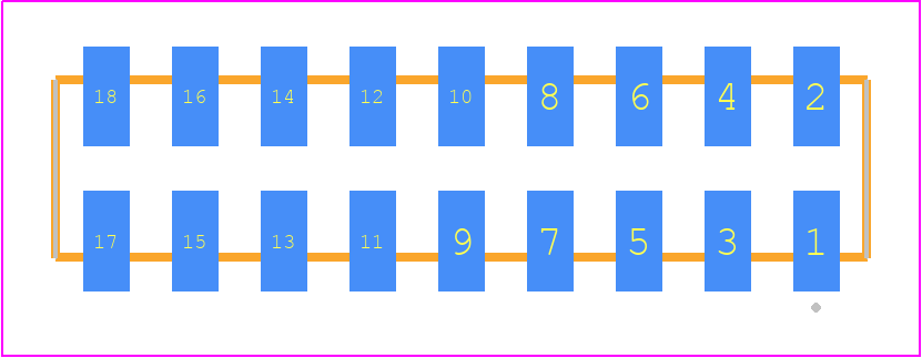 SQW-109-01-H-D-VS-K-TR - SAMTEC PCB footprint - Other - Other - SQW-109-01-XXX-D-VS-K-TR