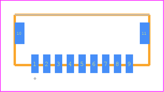 T1M-09-T-SV-L - SAMTEC PCB footprint - Other - Other - T1M-09-X-SV-L