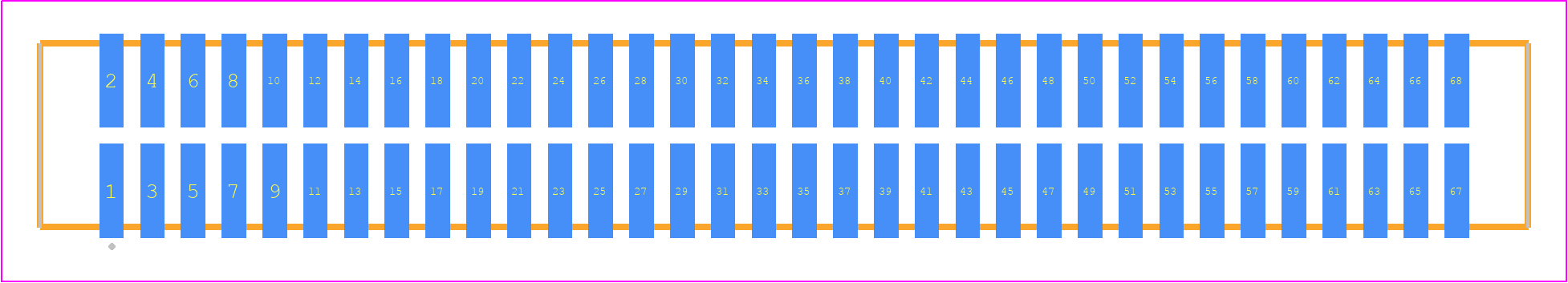 TFC-134-02-LM-D-K-TR - SAMTEC PCB footprint - Other - Other - TFC-134-02-XX-D-K-TR