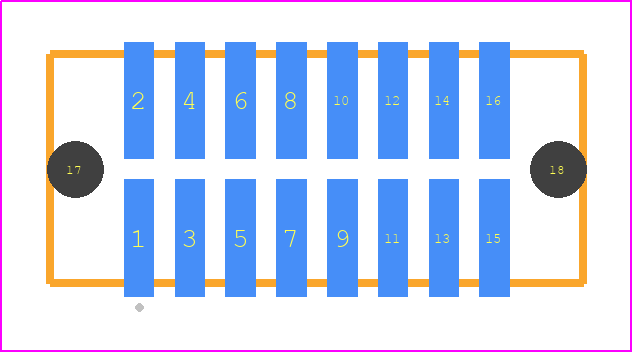 TFC-108-02-LM-D-A - SAMTEC PCB footprint - Other - Other - TFC-108-02-XX-D-A